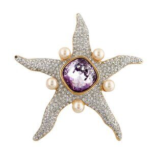 Valentino Crystal Brooch